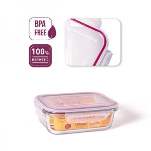 Táper de vidrio hermético Rectangular